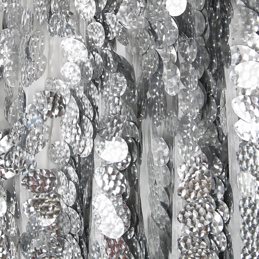 Tulle Sequin Argenté Rond - Ribes y Casals