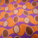 Tulle Lycra Cercles et Ondes Orange - Ribes y Casals
