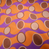 Tulle Lycra Cercles et Ondes Orange - Ribes y Casals