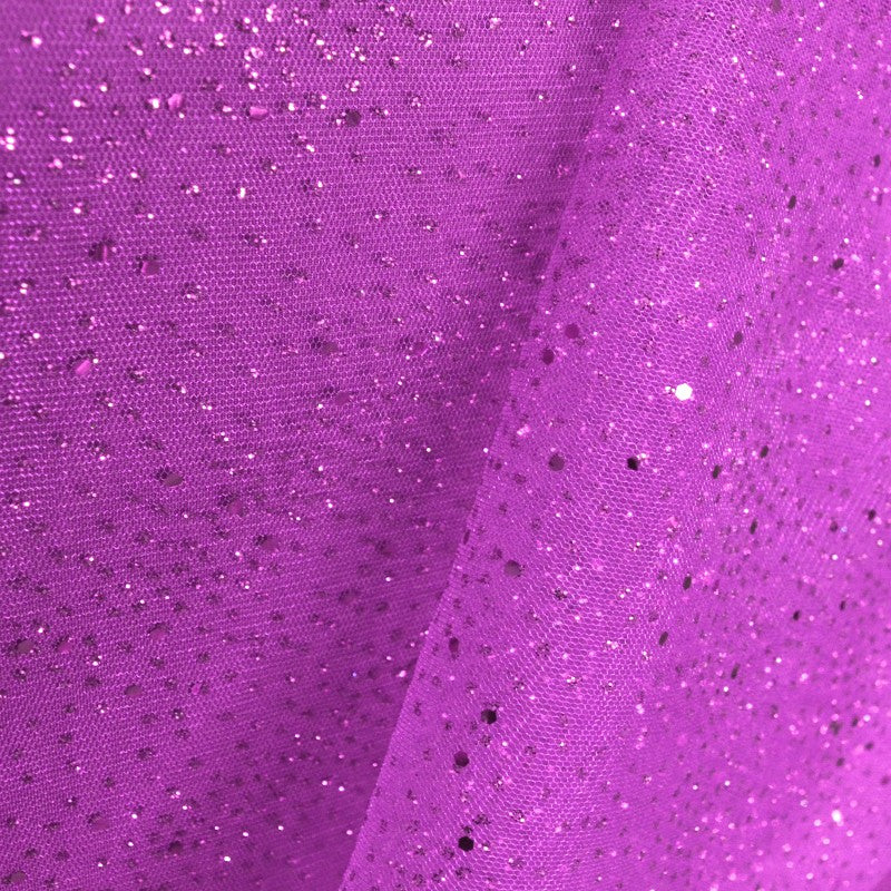 Tulle Moucheté Paillettes Fuchsia - Ribes y Casals