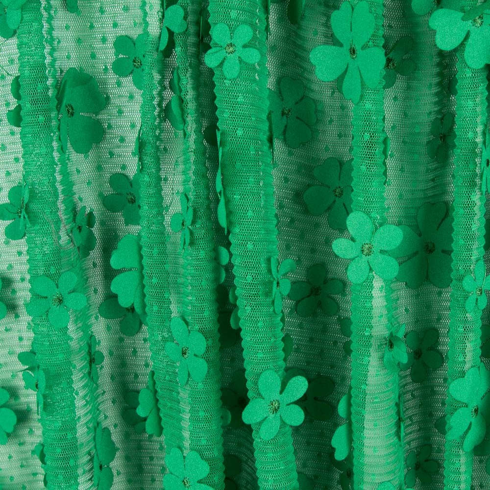 Tulle Plissé Fleur Verte - Ribes y Casals