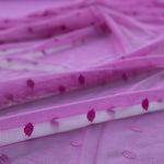 Tulle Plumeti Élastique Cyclamen - Ribes y Casals