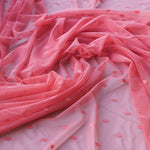 Tulle Plumeti Élastique Corail - Ribes y Casals