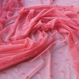 Tulle Plumeti Élastique Corail - Ribes y Casals