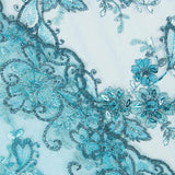 Tulle Brodé Aqua - Ribes y Casals