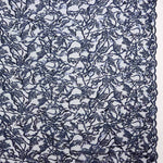 Tulle Brodé Fleurs Bleu Marine - Ribes y Casals