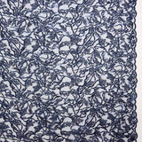 Tulle Brodé Fleurs Bleu Marine - Ribes y Casals