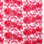 Tulle Brodé Fleurs Fuchsia - Ribes y Casals