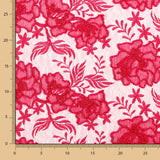 Tulle Brodé Fleurs Fuchsia - Ribes y Casals