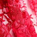 Tulle Brodé Fleurs Fuchsia - Ribes y Casals