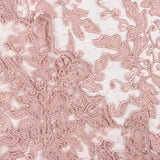 Tulle Brodé Fleurs Rose Chair - Ribes y Casals