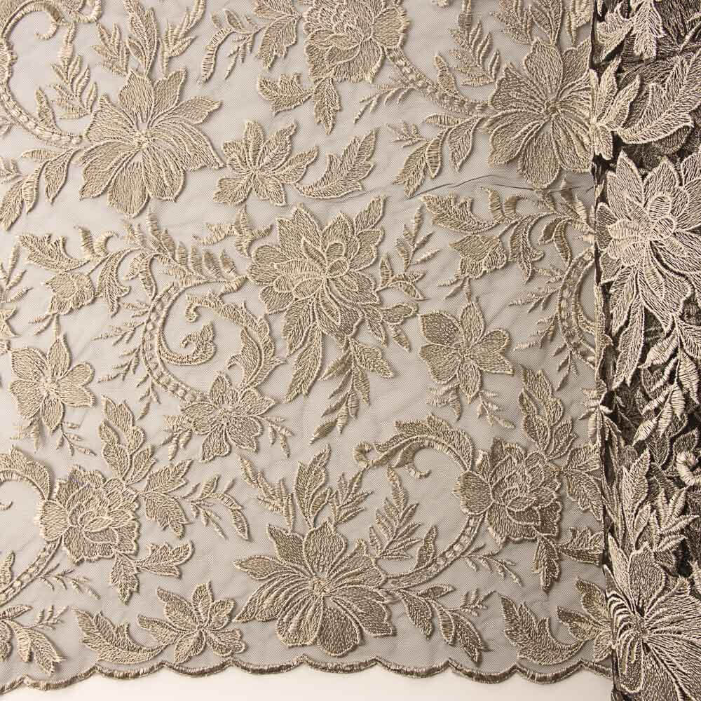 Tulle Brodé Fleur De Vison - Ribes y Casals