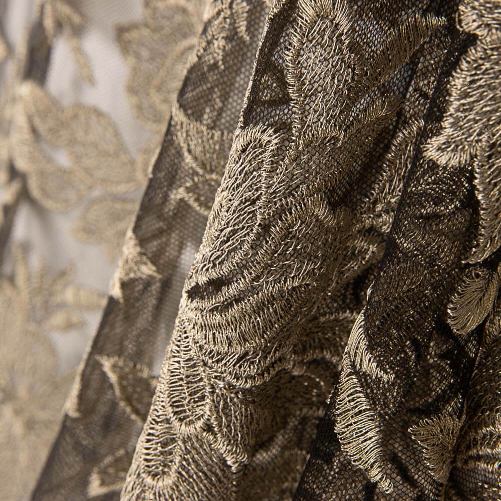 Tulle Brodé Fleur De Vison - Ribes y Casals