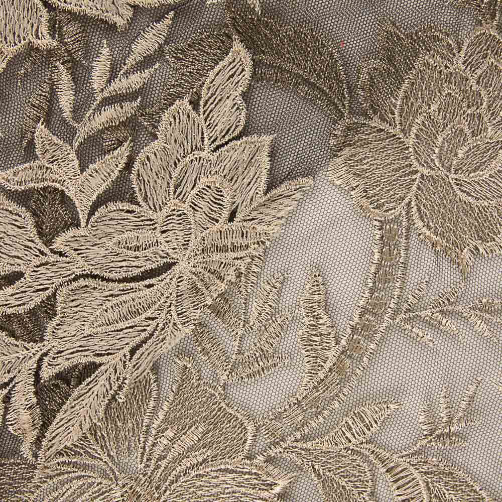 Tulle Brodé Fleur De Vison - Ribes y Casals