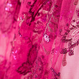 Tulle Brodé Fuchsia - Ribes y Casals