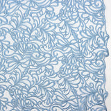 Tulle Broderie Géométrique Bleu Denim - Ribes y Casals