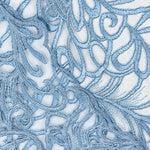 Tulle Broderie Géométrique Bleu Denim - Ribes y Casals