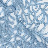 Tulle Broderie Géométrique Bleu Denim - Ribes y Casals