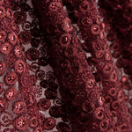 Broderie Fleur Paillette Grenat - Ribes y Casals