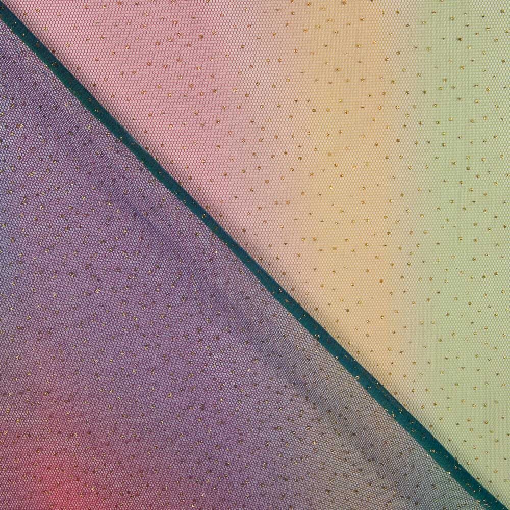 Tulle illusion de paillettes arc-en-ciel - Ribes y Casals
