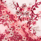 Tulle Paillettes Jardin Fraise - Ribes y Casals