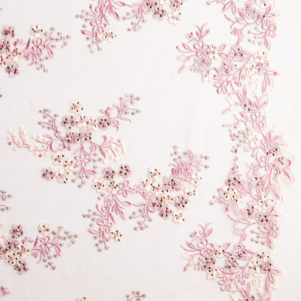 Tulle Paillettes Jardin Rose - Ribes y Casals