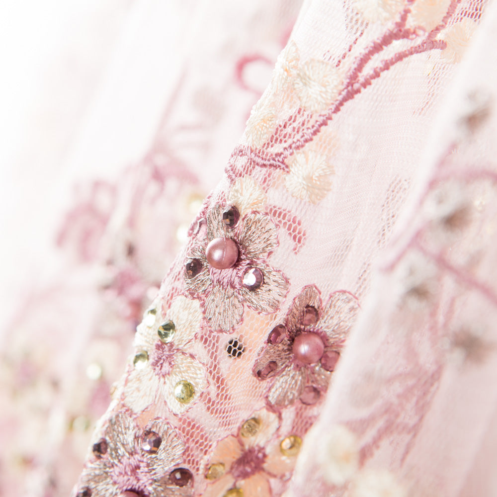 Tulle Paillettes Jardin Rose - Ribes y Casals