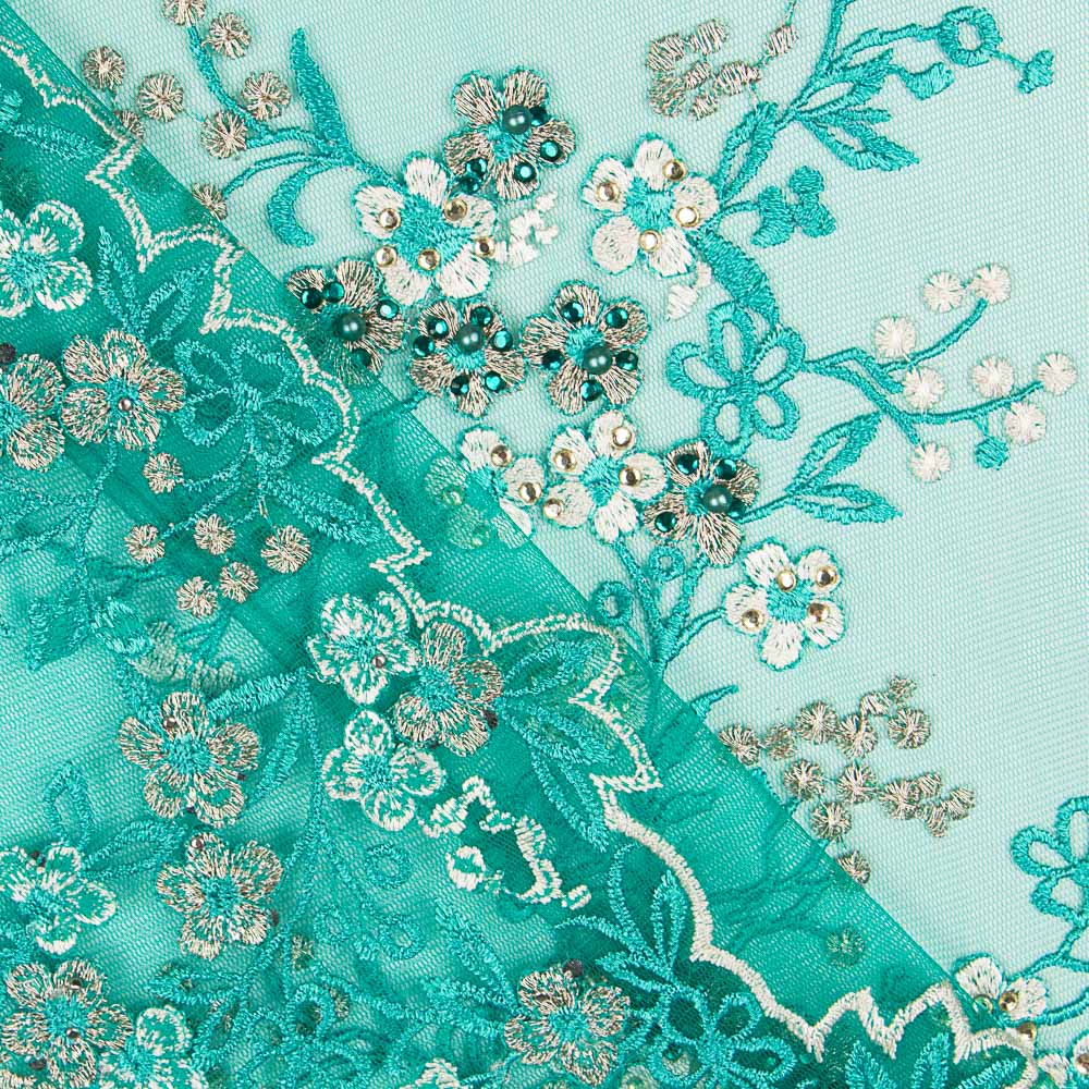 Tulle Paillettes Jardin Vert - Ribes y Casals