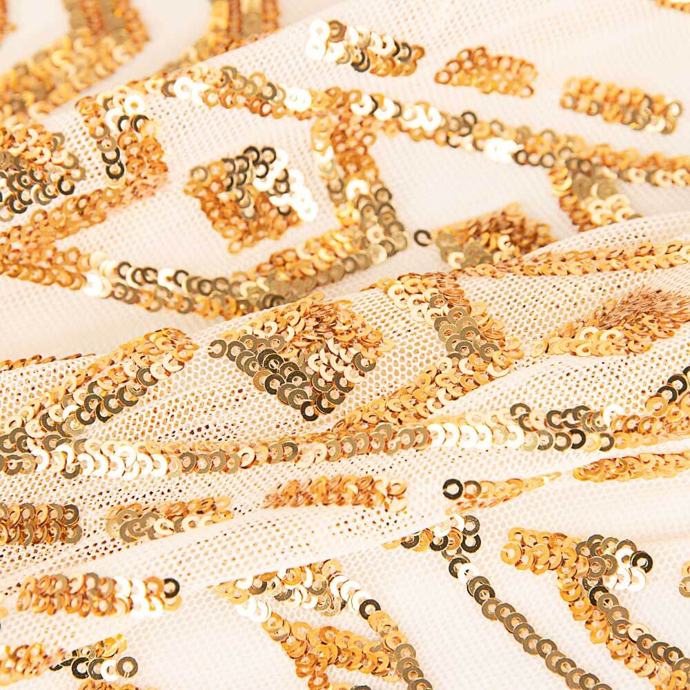 Tul Lentejuela Lycra Cher Oro - Ribes y Casals