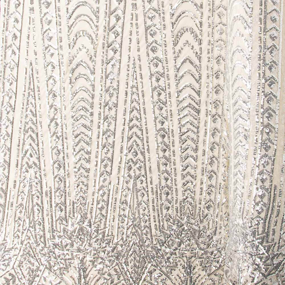 Tul Lentejuela Lycra Cher Plata - Ribes y Casals