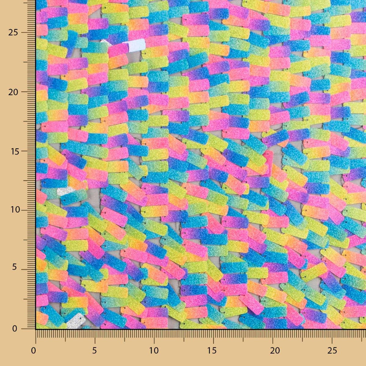 Tulle Paillettes Rectangulaires Couleurs - Ribes y Casals