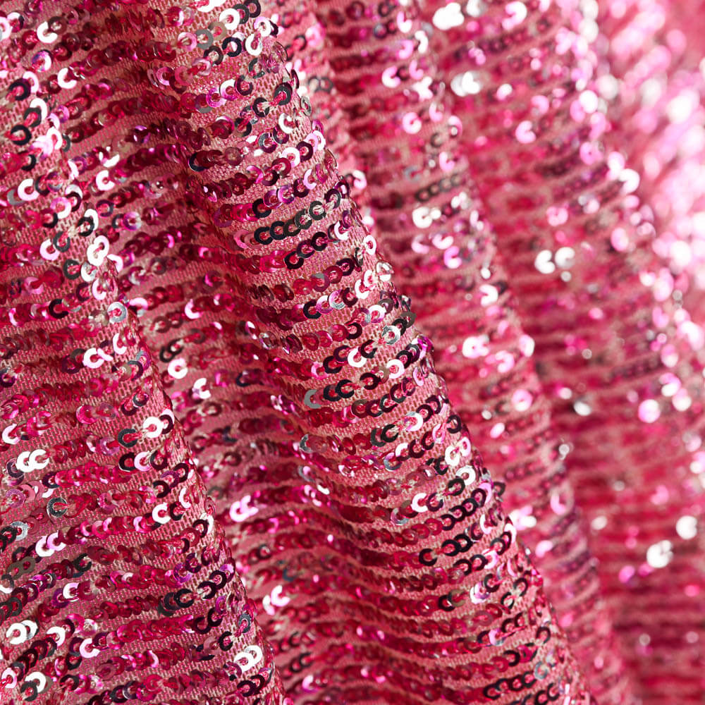 Tulle Élastique Paillettes Léopard Rose - Ribes y Casals
