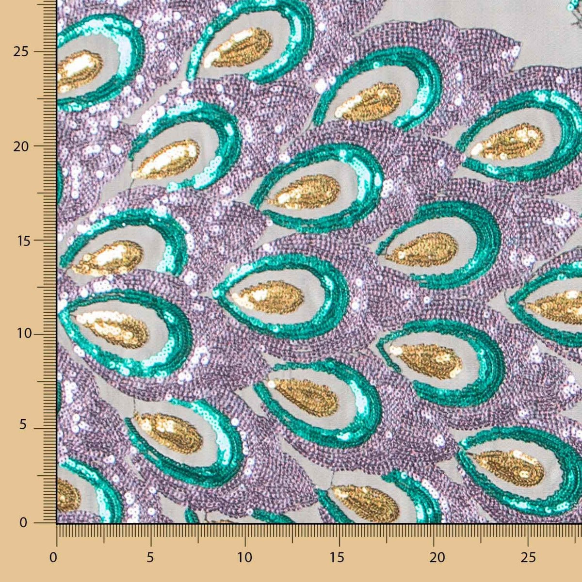 Tulle Fantaisie Paillettes Royal Mauve - Ribes y Casals