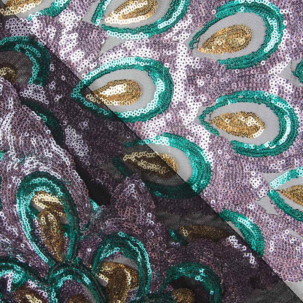 Tulle Fantaisie Paillettes Royal Mauve - Ribes y Casals