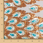 Tulle Fantaisie Paillettes Orange Royal - Ribes y Casals