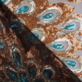 Tulle Fantaisie Paillettes Orange Royal - Ribes y Casals