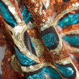 Tulle Fantaisie Paillettes Orange Royal - Ribes y Casals