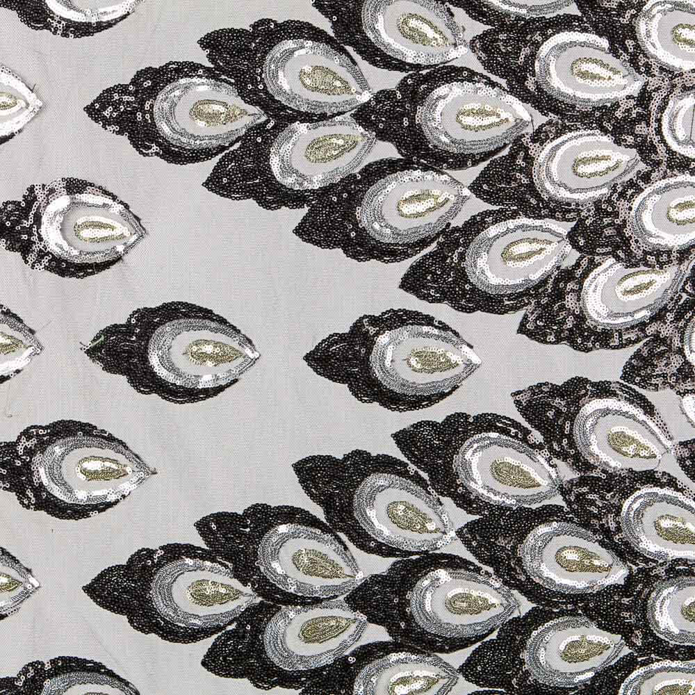 Tulle Fantaisie Paillettes Noir Royal - Ribes y Casals