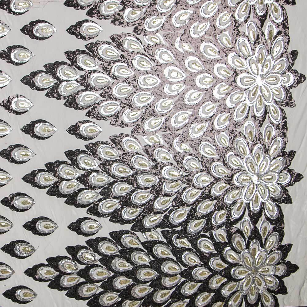 Tulle Fantaisie Paillettes Noir Royal - Ribes y Casals