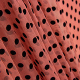 Tulle Lycra Flocage Rose - Ribes y Casals