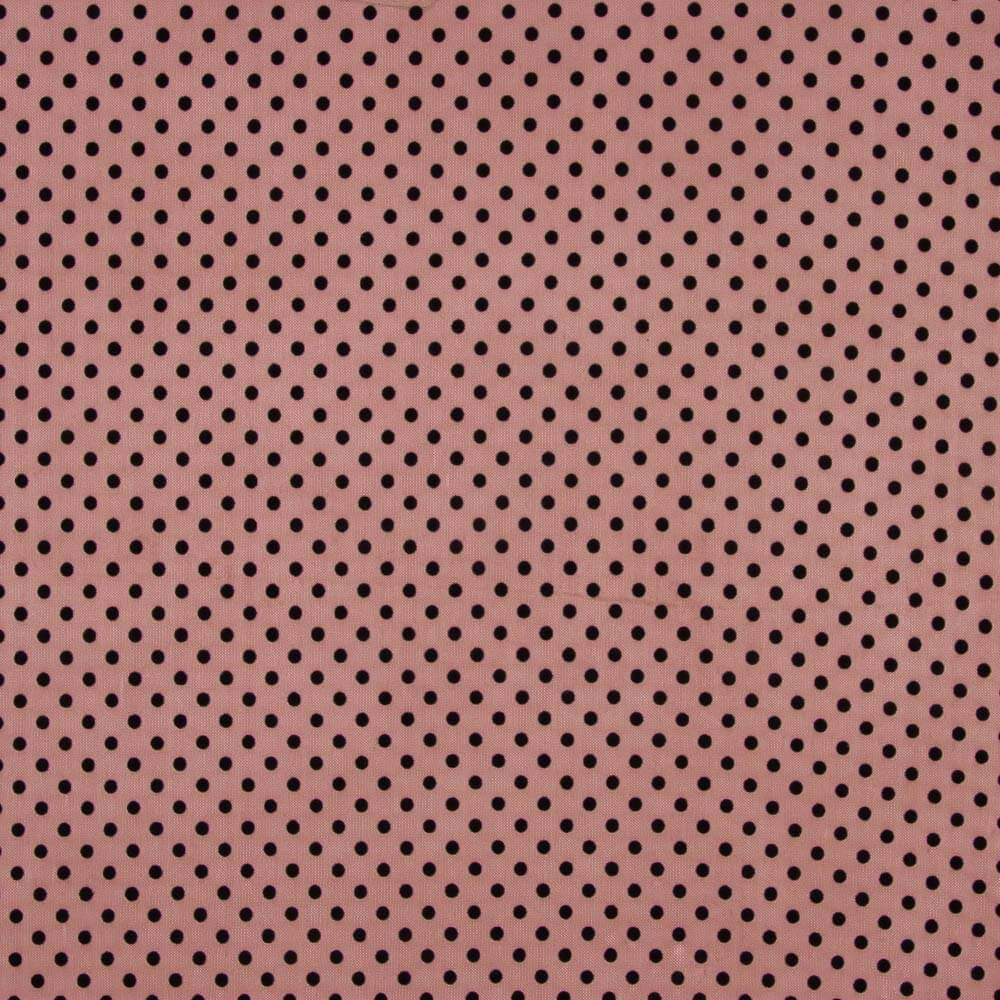 Tulle Lycra Flocage Rose Rhubarbe - Ribes y Casals