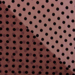 Tulle Lycra Flocage Rose Rhubarbe - Ribes y Casals