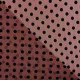 Tulle Lycra Flocage Rose Rhubarbe - Ribes y Casals