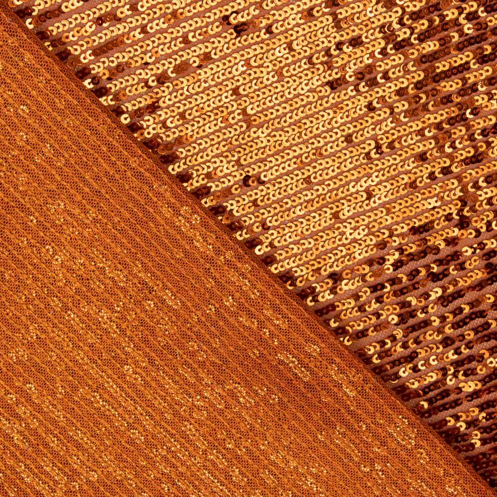 Tulle Lycra Paillettes Orange - Ribes y Casals
