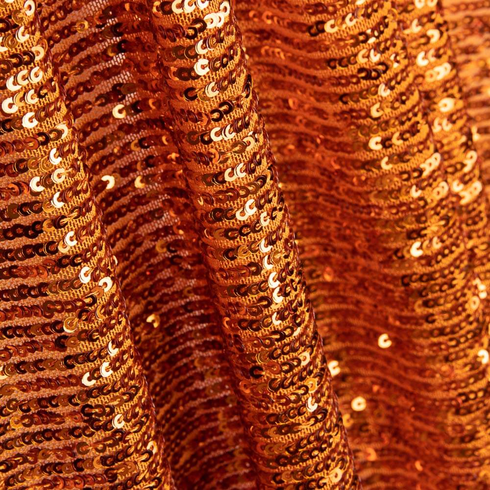 Tulle Lycra Paillettes Orange - Ribes y Casals