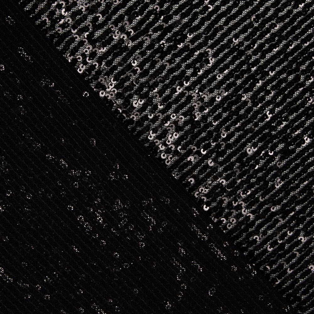 Tulle Lycra Paillette Noir - Ribes y Casals