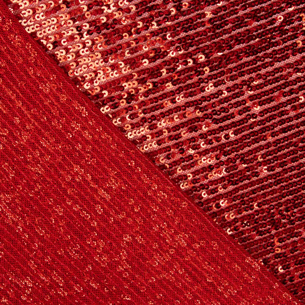 Tulle Lycra Paillette Rouge - Ribes y Casals