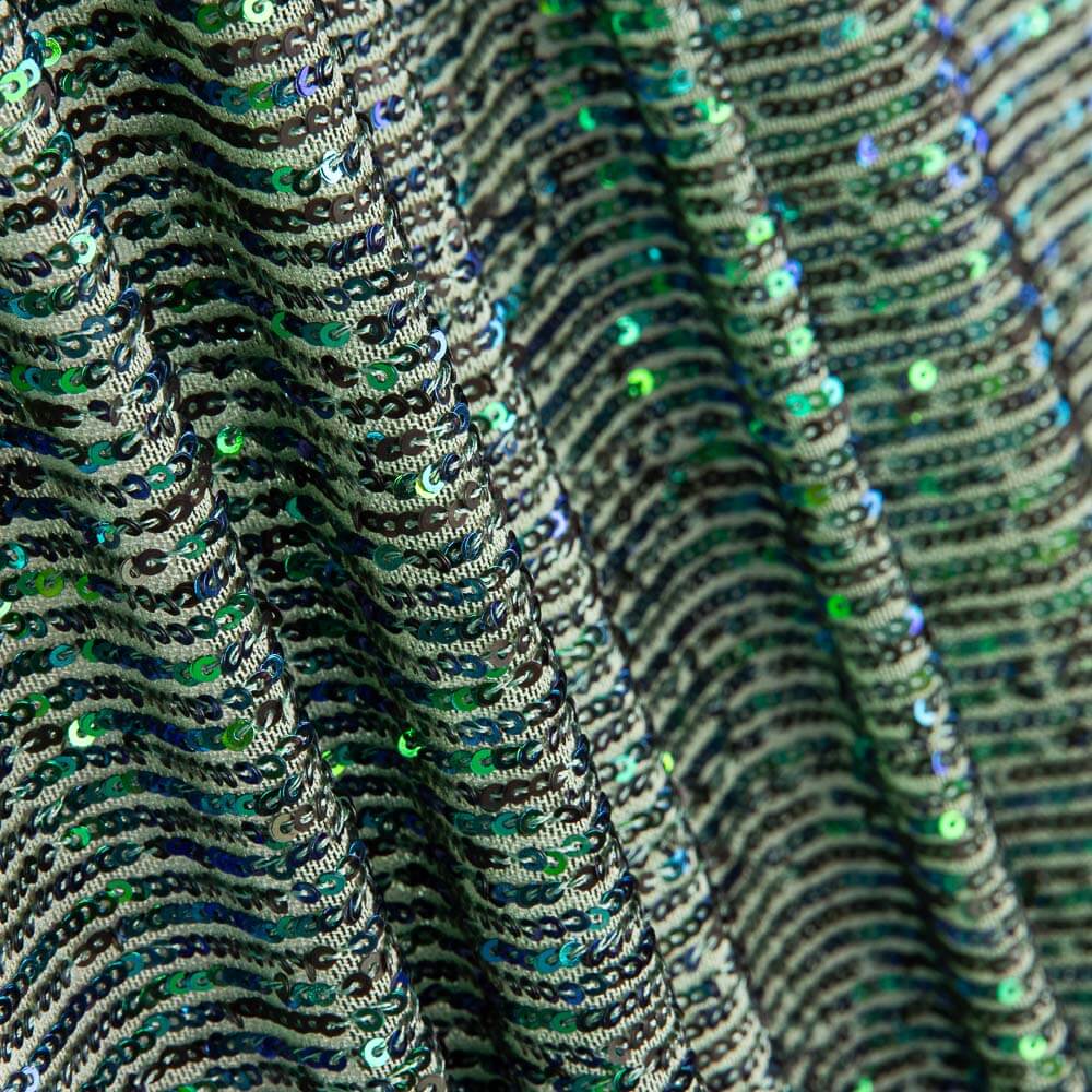 Tulle Lycra Paillettes Vert Clair - Ribes y Casals