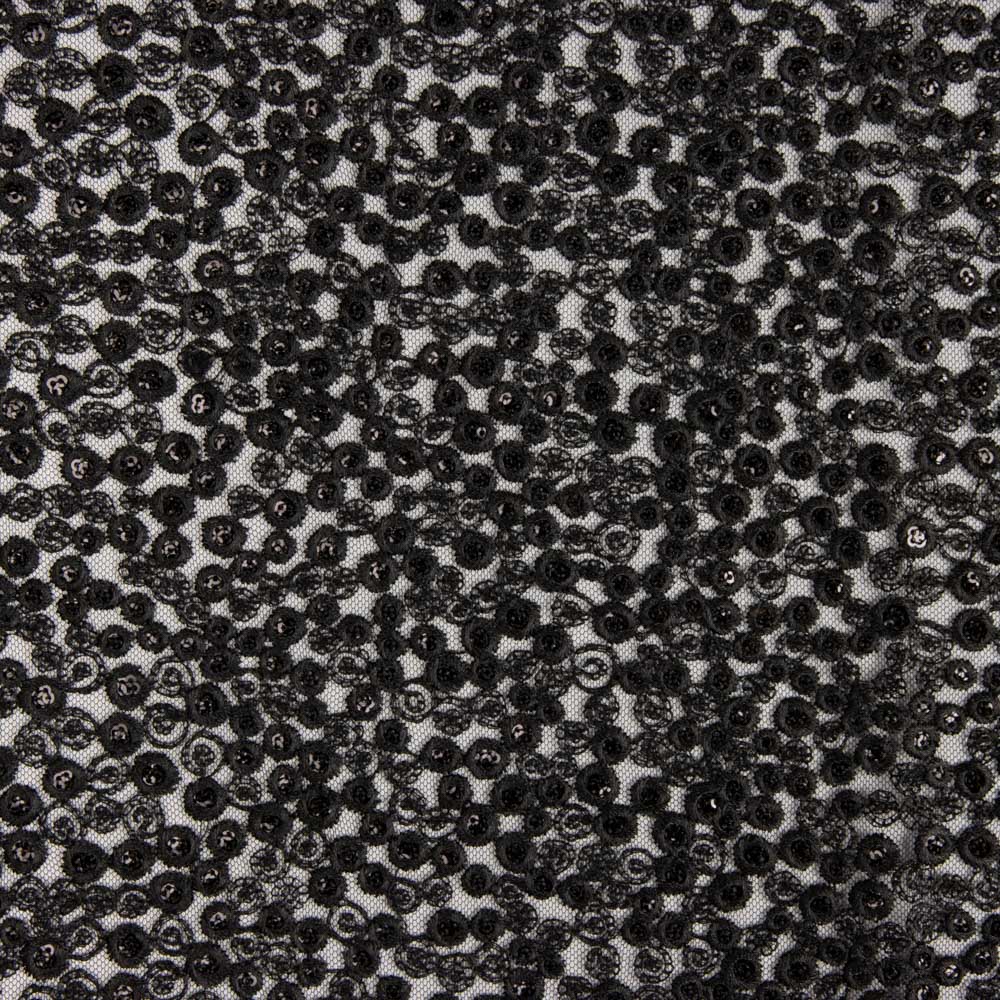 Fleur Brodée Paillette Noir - Ribes y Casals