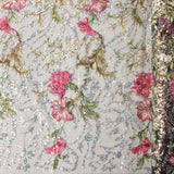 Tulle Strass Brodé Floral Noir - Ribes y Casals